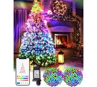 DOTWAYAW Smart Christmas Lights Outdoor 40M 400 LEDs Smart Fairy Lights App Controlled with RGB + 16 Million Colors Changing LED String Lights IP65 Waterproof (2.4Hz)
