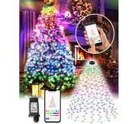 DOTWAYAW Smart Christmas Tree Lights with Ring, 2M 400 LEDs Fairy Lights App Controlled with RGB + 16 Million Colors Changing LED Christmas Lights Indoor IP65 Waterproof (2.4Hz)