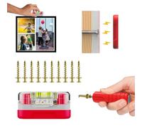 doty Picture Frame Hanging kit = doty Picture Hanging Tool, Stud Finder, Picture Hanging Screws, mini Hammer/Screwdriver | Heavy Duty Picture Hanging kit, Mirror Hanging, Screw Head for Picture Hooks