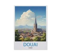 Douai Nord,Puzzle 1000 Pieces Wood Puzzle Adult Children'S Educational Toy Family Decompression Game(75x50cm)-GO74