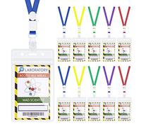 DOUB 10 Pices Science Name Badge Science Party Favor Lanyards Scientist Theme for Party Decoration