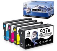 DOUBEL D 937e Ink Cartridges for HP 937 Ink Cartridges 937XL Cartridges,Latest Chip,Work for HP Officejet Pro 9720 9730 9120 9120b 9110b 9720b 9130b 9117b Printer (4 Pack 937 XL Ink -1BK 1C 1M 1Y)