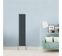 (Double-1600x272 mm) NRG Flat Panel Column Designer Radiator Heater Central Heating Rads Anthracite