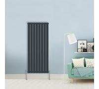 (Double-1600x544 mm) NRG Flat Panel Column Designer Radiator Heater Central Heating Rads Anthracite