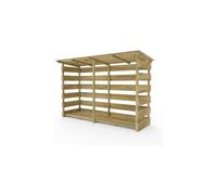 (Double - 190cm Wide, 123cm Tall) Storehaus Wooden Log Store