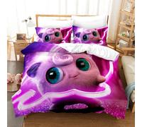 (Double-200*200, 1) Pokémon Cartoon Bedding Single Double Quilt Cover 3D Cartoon