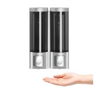 Double 250ML Soap Dispenser - Easy to Refill,Bathroom Wall Mounted Shower Gel Dispenser,Soap Dispenser Bathroom for Home Hotel Restaurant,Dispenser Kitchen Dish Detergent
