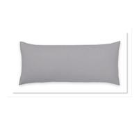 (Double 4ft 6'', Silver) Hollowfiber Bolster Pillows with Free Pillowcases Anti Allergenic Super Bouncy Neck Back Leg Maternity Support Pillows with Pillowcase