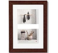 Double 6x4 inch Photo Frame Brown by Walther Home 12.5x9 inch