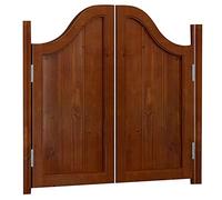 Double Act ng Hins Sa Swing Door - Solid Wood Cowboy Partit Door for Bar & Kitchen, Auto-Close Gate, 47"x36", Slish Design for Home & Commercial Use