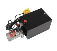 Double Acting Hydraulic Power Unit, 6/8/10 Quart Dump Trailer Hydraulic Pump DC 12V, with Metal Oil Reservoir, for Dump Trailer Car Lifting, Remotely Controlled