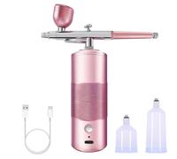 Double-Action Paint Tool with Rechargeable Handheld, B | Two Feed Cups and USB Charging Cable, Fine-Mist Setup for Model Painting and Cosmetic Makeup Application Projects
