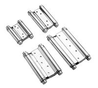 Double Action Spring Hinge 2Pcs Double Opening Door Hinge Automatic Closing with Inner and Outer Silent Hinges 3/4/5/6inch Thickened Spring(Double Spring 4 inch)