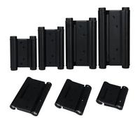 Double Action Spring Hinge Double Opening Spring Stainless Steel Two Way Hinge Cowboy Door Garden Fence Wooden Automatic Closing(201-3 in-Black)