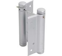 Double Action Spring Hinge Pair, 150mm 6" Silver Lacquered, Self-Closing Swing Door Hinges for Inward & Outward Opening, Heavy-Duty Corrosion-Resistant with Screws & Adjustment Kit