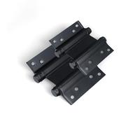 Double Action Spring Hinges Stainless Steel Dual Swinging Door Hinges Loaded Spring Loaded Door Swinging or Cafe Door Hinges - Highly Rust-Resistant, Self-Closing, Dual-Swing 2Pcs (Black, 4'')