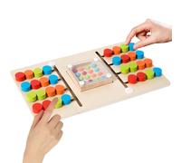 Double Activity Board for Kids Age 3+, Toys Montessori Educational Games IQ Sliding Puzzle Board, Color Sorting Motor Skills Logic Game