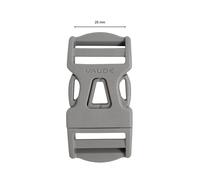Vaude Steckschnalle Dual Adjust Plastic Quick-Release Buckle - Grey/Pebbles, 25 mm