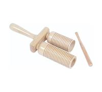 Double Agogo and Beater Light or Dark Wood (Light pine wood)