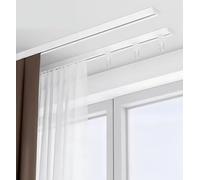 Double ain Trac Ceiling Mounted Available in 1.5m to 12.2m White Versatile Drapery Solut for Home Decor Perfect for Any Room Design