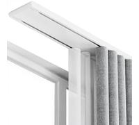 Double ain Track System - 2-Lane Aluminum Ceiling Mount Rods for Smooth Gliding ains - Perfect for Living Room & Bedroom - Whisper-Quiet Design (White, 3.8M)