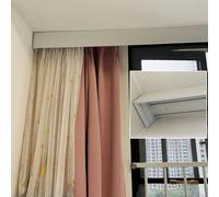 Double ain Track System with Valance Adjuble 4.2m/13.8ft Wall/Ceiling Mounted t for Living Room & Bedroom Includes Brackets and Accessories