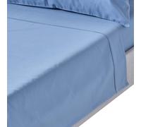 (Double, Airforce Blue) 1000 Thread Count Egyptian Cotton Flat Sheet Luxury Bed Sheet