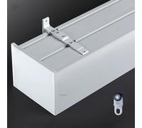 Double Aluminum Curtain Track - Ceiling or Wall Mount, 4.9ft/1.5m, for Gazebo, RV, Balcony - Versatile Curtain Rod Box for Side D, Ideal for Home Decor