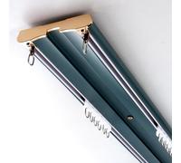 Double Aluminum Curtain Track for Bedroom Ceiling Mount Room Divider Office Curtain Rod Various Sizes (120 500cm) Carbonized Color: Blue 300cm Length