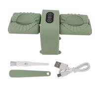 Double Automatic Dumpling Maker Mould Electric Dumpling Maker Machine Dumpling Wrapper Tool for Home Kitchen Restaurant (Green)