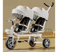 Double Baby Tricycle Stroller with Canopy Adjustable Seat, 7 in 1 Multi-Function, Perfect for Twins and Siblings”