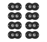 Double Ball Mini Furniture Casters with Flat Wheels for 360 Degree Rotation and Smooth Rolling, Suitable for Moving Small Appliances and Storage Containers (8pcs black)