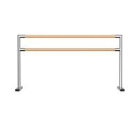 Double Ballet Barre Portable Free-Standing Stretching Bar for Dance Workout and Exercise at Home