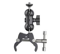 Double Ballhead Magic Arm Camera Clamp Mount Monitor Mount Bracket with Super Clamp with 1/4" and 3/8" Thread for DSLR Camera Rig, LCD Monitor, LED Flash Lights