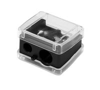 Double Barrel 3 in 1 Cosmetic Pencil Sharpener with Cover, Essential for Small and Extra Large Lip Liner, Eyeliner, Brow Pencils, Eye Liner Pencil Sharpeners, Make Up Sharpener