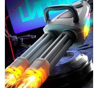 Double Barrel Gatling Electric Water Gun Set, Electric Water Pistols, High Powered Automatic Squirt Guns with RGB Lights, Range to 28-32 FT, Summer Swimming Pools Parties Beaches Outdoor Water Toy