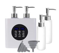 Double Base Massage Oil Warmer, Professional Lotion Warmer, Cream Warmer, Oil Bottle Warmer, Automatic Thermostat, for Salon, Barber Shop, Home, with Four Oil Bottle Dispensers