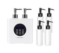 Double Base Massage Oil Warmer, Professional Lotion Warmer Cream Warmer with 4Bottles Automatic Heated Body Bottle Cream Dispensers Heater for Salon,Barber Shop,Home