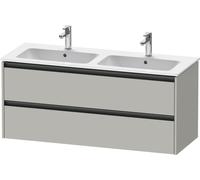 Double Basin Cabinet Duravit Ketho.2 2 drawers, anthracite handles 1280x550mm Concrete Grey Matt K25266007070000