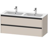 Double Basin Cabinet Duravit Ketho.2 2 drawers, anthracite handles 1280x550mm Taupe Matt K25266091910000