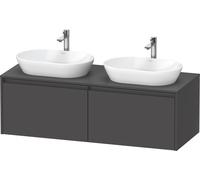 Double Basin Cabinet Duravit Ketho.2 2 drawers, anthracite handles 1400x459mm Graphite Matt K24888B49490000