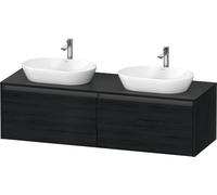 Double Basin Cabinet Duravit Ketho.2 2 drawers, anthracite handles 1600x459mm Black Mat Oak K24889B16160000