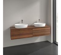 Double Basin Cabinet Villeroy and Boch Antao Light 2 x 1 hole, 4 drawers 1600x360x500mm Warm Walnut