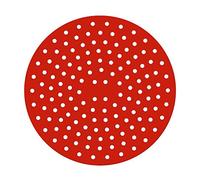 Double Basket Silicone Air Fryer Liners Mat with Brush for for Dual for for Foodi Non Stick Air Fryer Pads Baking Steaming Cooking Accessorie (8 inches #08)