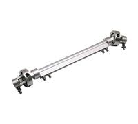 Double Bass Drum Pedal Connecting Rod Drive Shaft: Alloy Universal Joint-Linkage Rod Coupler | Dual-Pedal Left/Right Footboard Synchronizer for Drum Kit Practice-Stage (Silver JT-A)
