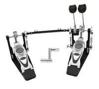 Double Bass Drum Pedal Kick Drum Pedal Double Chain Drive Adjustable Beater Head Pedals Drum Step On Hammer,Foot Percussion Hardware,Bass Pedal For Drum Set Bass Pedal Drum Accessories