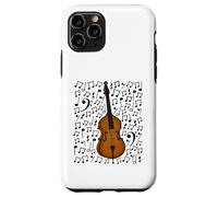 Double Bass Musical Notes Bassist Music Score, Jazz Musician Case for iPhone 11 Pro