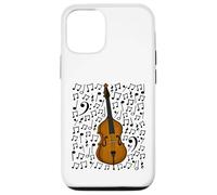 Double Bass Musical Notes Bassist Music Score, Jazz Musician Case for iPhone 12/12 Pro