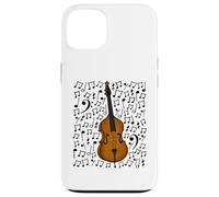 Double Bass Musical Notes Bassist Music Score, Jazz Musician Case for iPhone 13