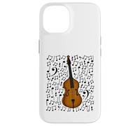 Double Bass Musical Notes Bassist Music Score, Jazz Musician Case for iPhone 14